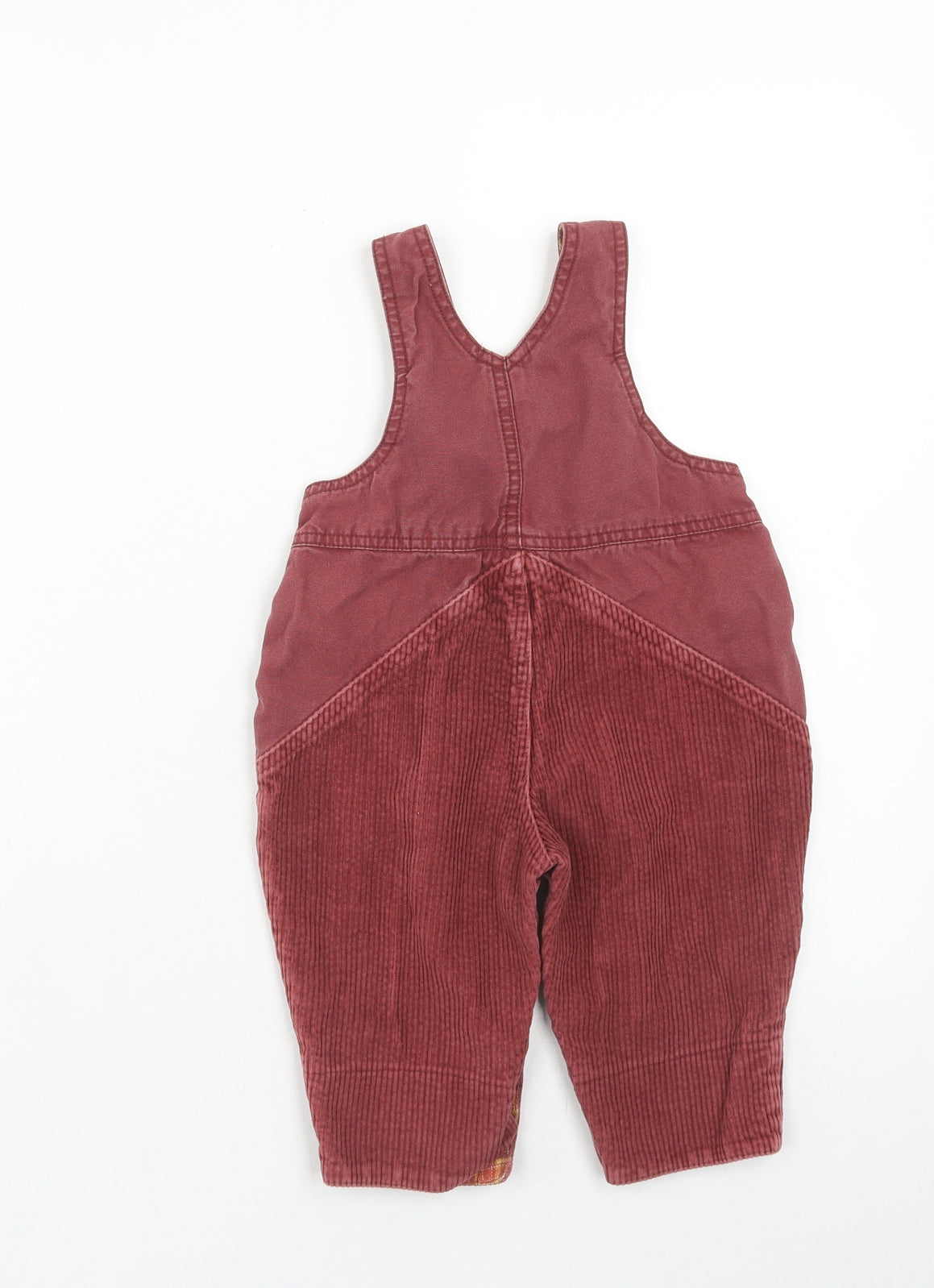 Debenhams Boys Purple Cotton Dungaree One-Piece Size 6-9 Months Button