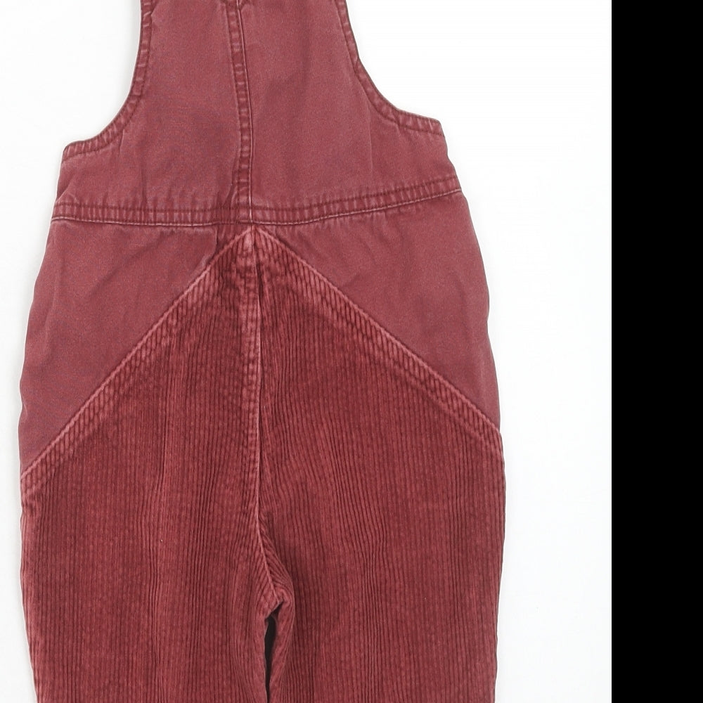 Debenhams Boys Purple Cotton Dungaree One-Piece Size 6-9 Months Button