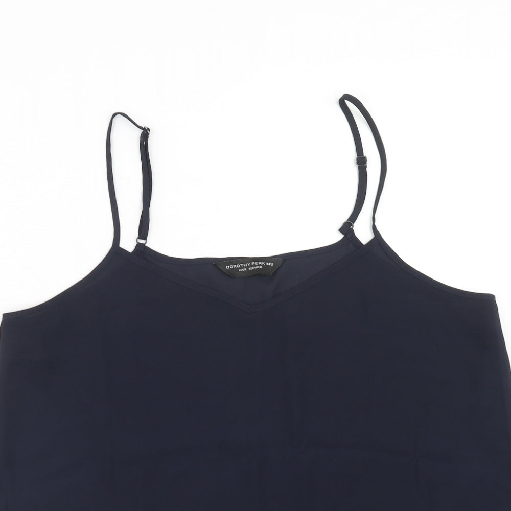 Dorothy Perkins Womens Blue Polyester Camisole Tank Size 14 V-Neck