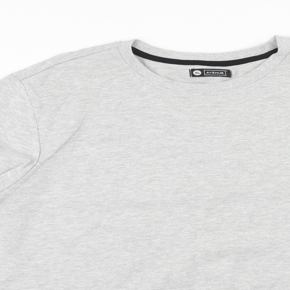 Avenue Mens Grey Cotton Pullover Sweatshirt Size XL