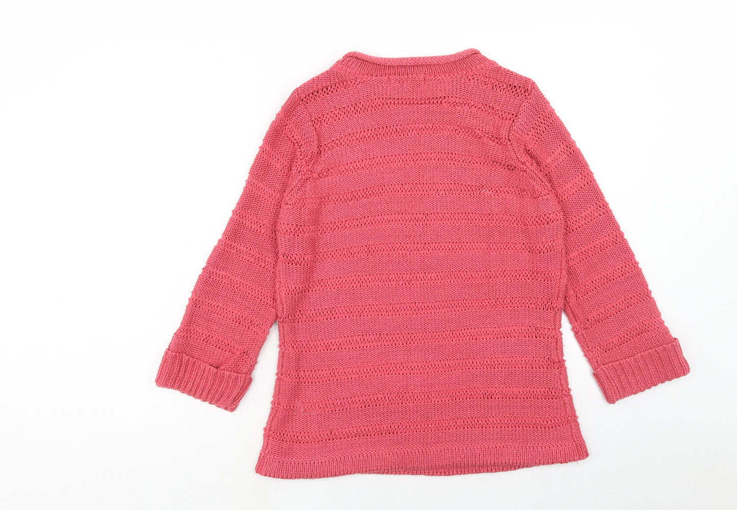 Debenhams Womens Pink Boat Neck Acrylic Pullover Jumper Size 14