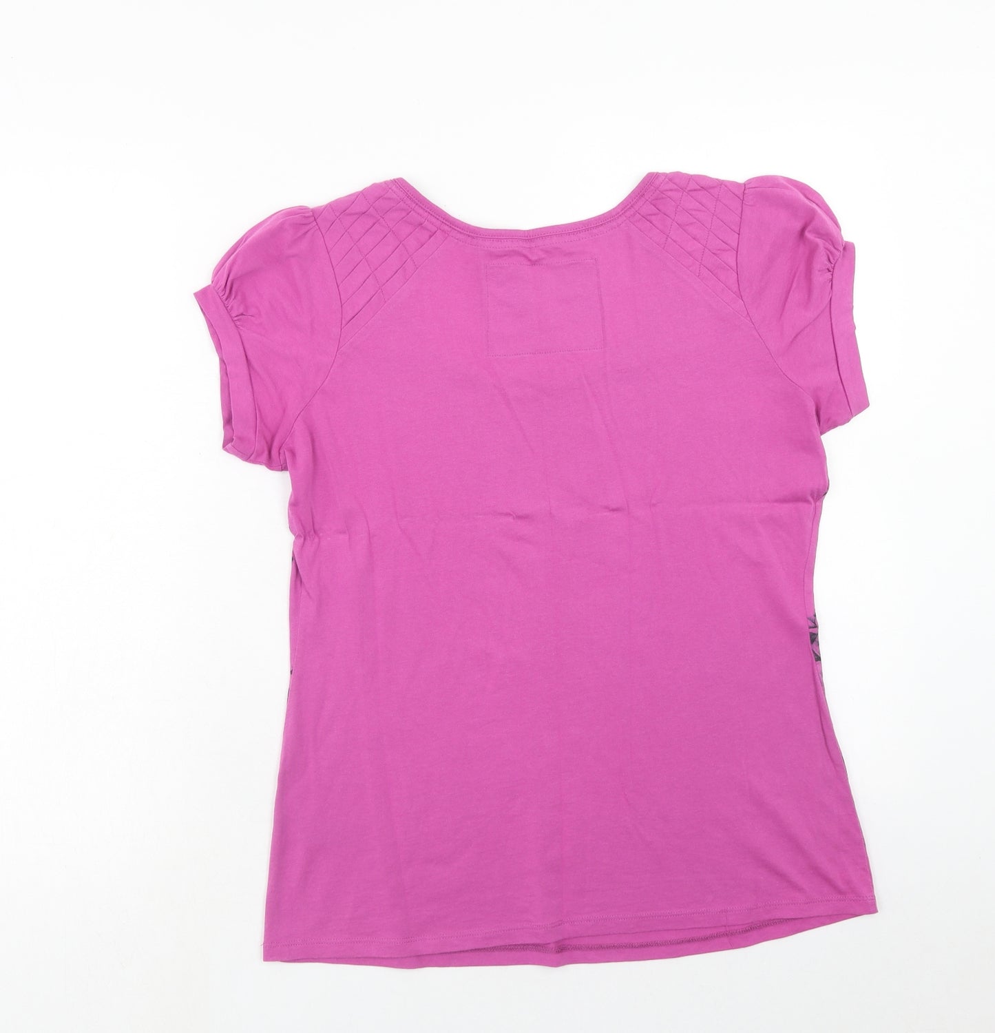Jasper Conran Womens Pink Cotton Basic T-Shirt Size 14 Scoop Neck