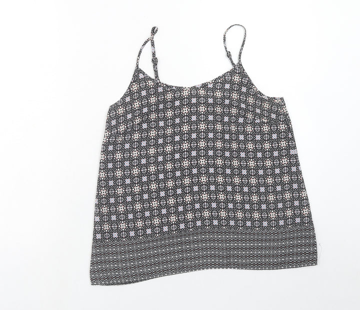 Atmosphere Womens Multicoloured Geometric Polyester Camisole Tank Size 8 Scoop Neck