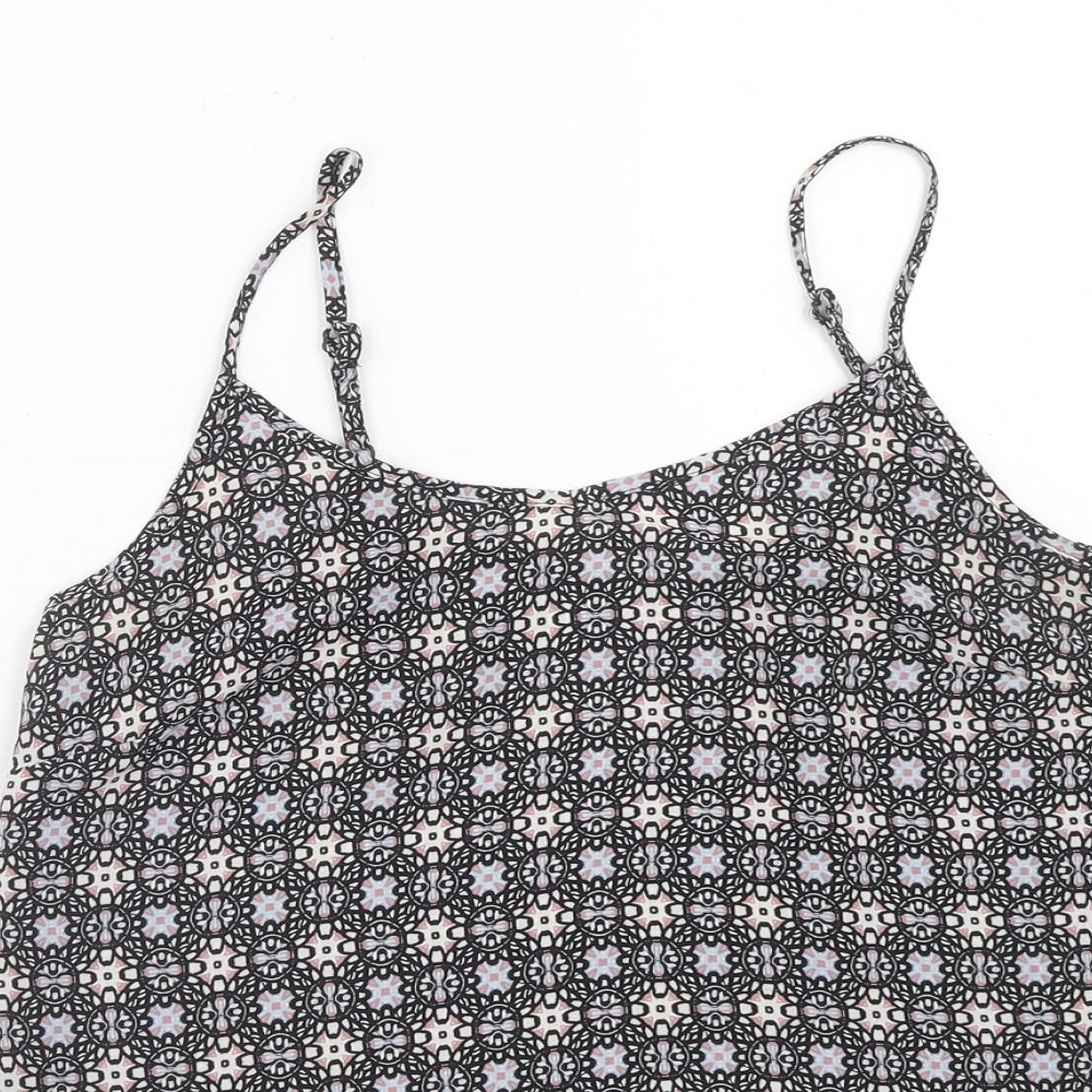 Atmosphere Womens Multicoloured Geometric Polyester Camisole Tank Size 8 Scoop Neck