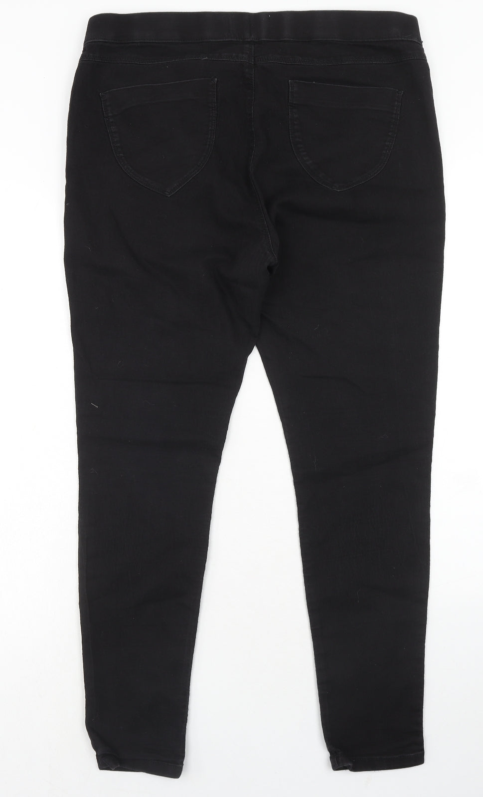 Dorothy Perkins Womens Black Cotton Jegging Jeans Size 16 Regular Zip