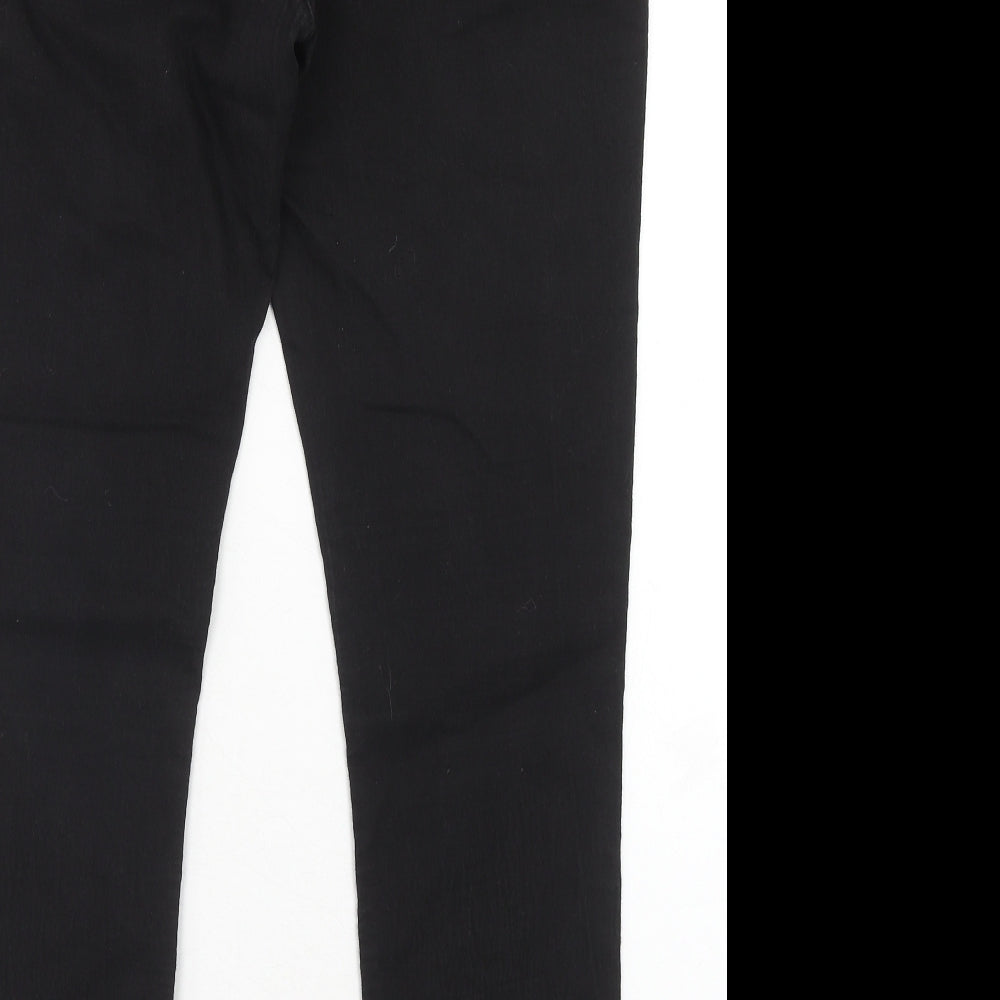 Dorothy Perkins Womens Black Cotton Jegging Jeans Size 16 Regular Zip