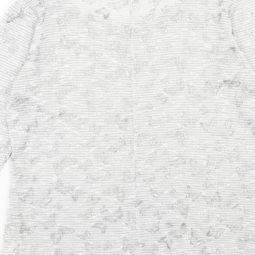 Original Womens Grey Scoop Neck Polyester Pullover Jumper Size 14