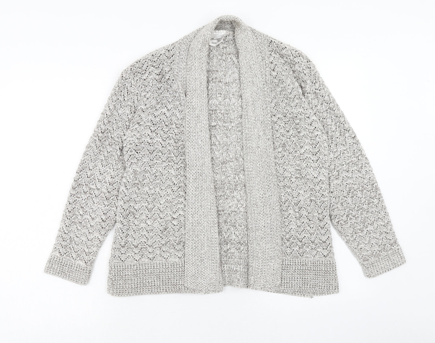 Pulse Womens Brown V-Neck Acrylic Cardigan Jumper Size L - Size L-XL