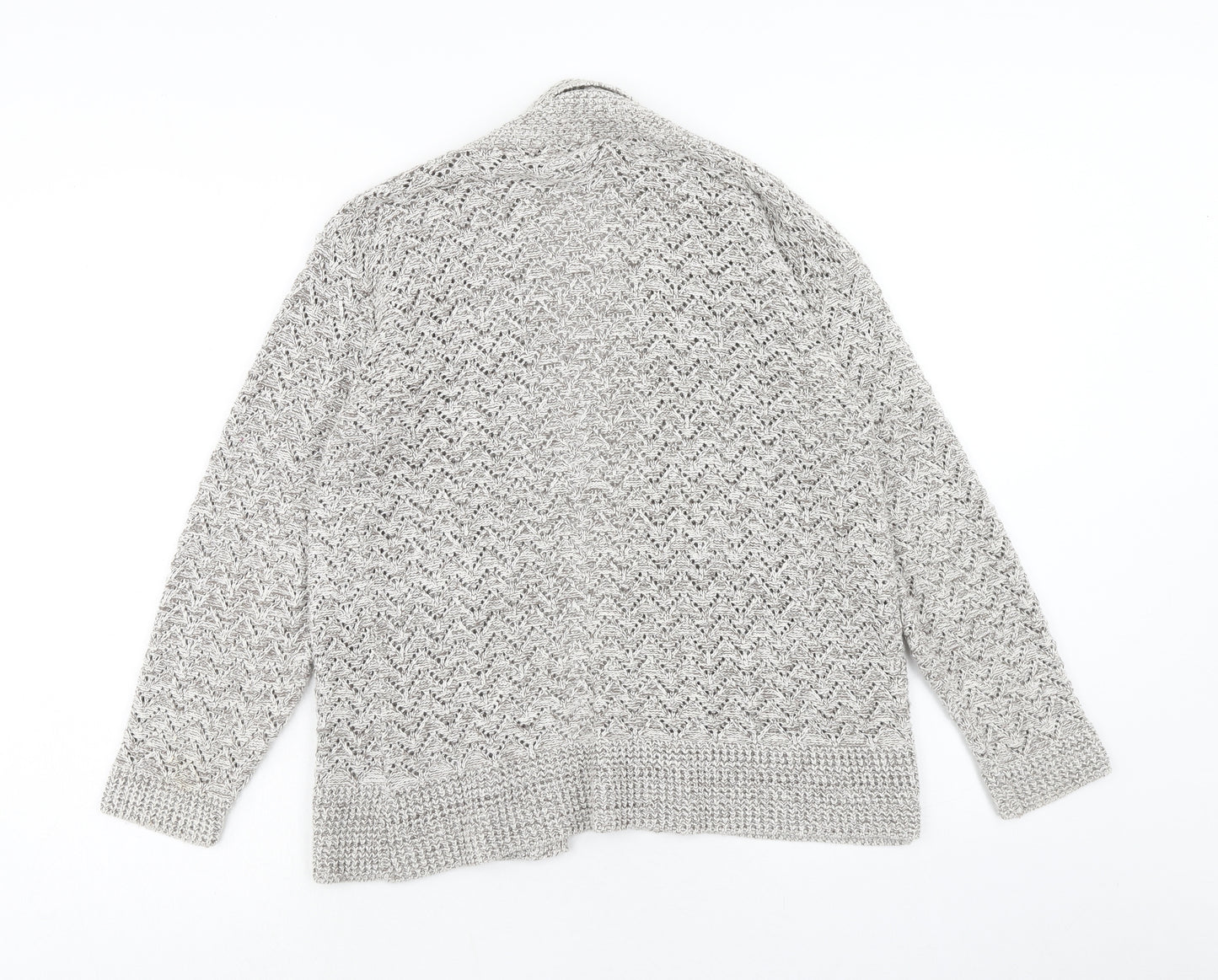 Pulse Womens Brown V-Neck Acrylic Cardigan Jumper Size L - Size L-XL