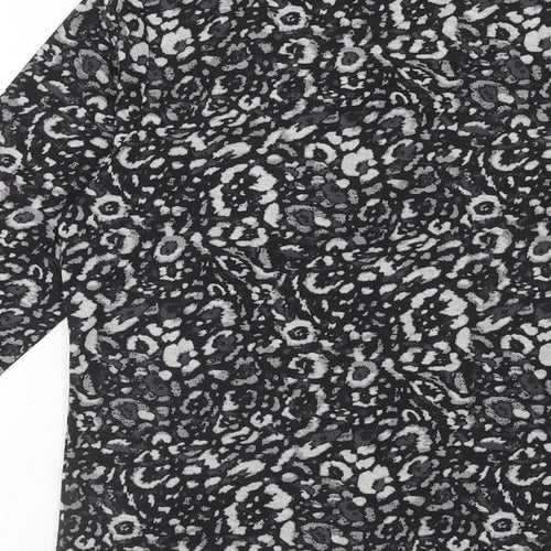TIGI Womens Black Geometric Polyester Basic T-Shirt Size 14 Round Neck - Size 14-16