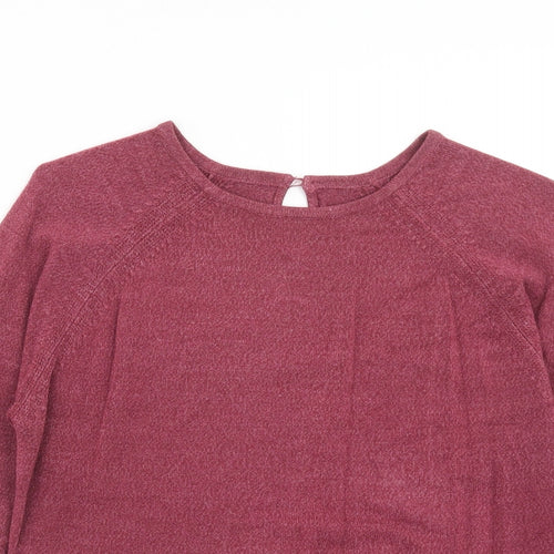 BHS Womens Purple Round Neck Acrylic Pullover Jumper Size 14