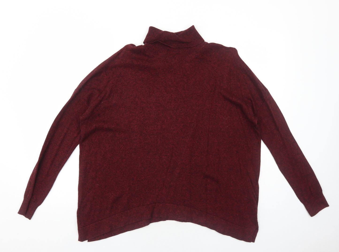 Sportsgirl Womens Red Roll Neck Cotton Pullover Jumper Size M