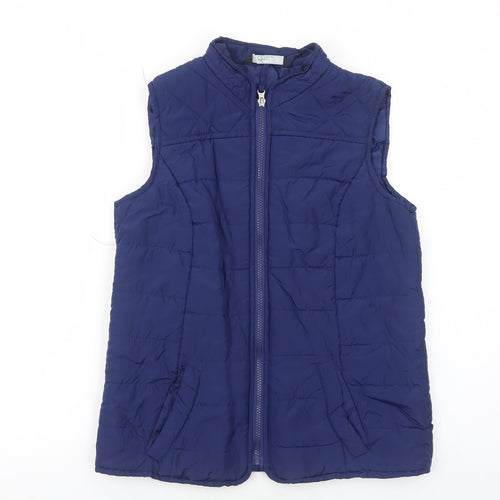 Bonmarché Womens Blue Gilet Jacket Size 10 Zip