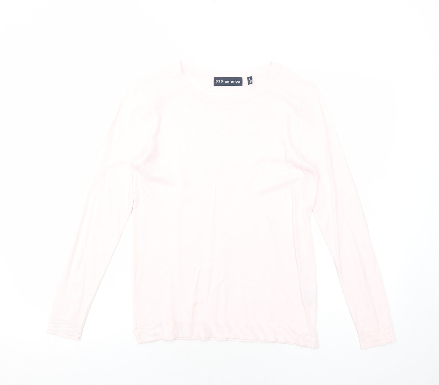 525 america Womens Pink Round Neck Nylon Pullover Jumper Size S