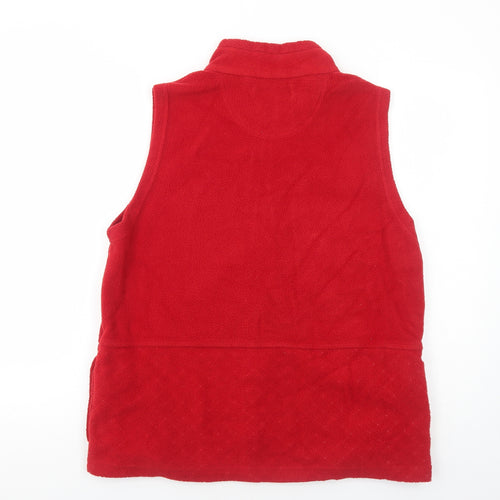 EMW Womens Red Gilet Jacket Size M Zip