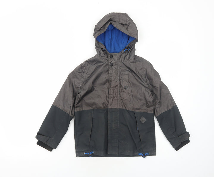 TU Boys Black Jacket Size 5-6 Years Zip