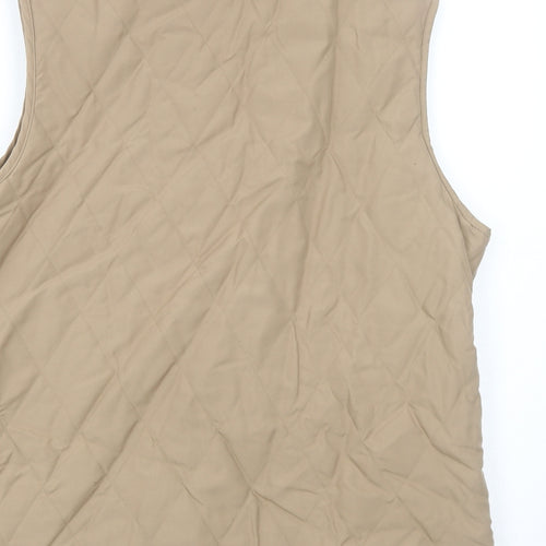 EWM Womens Beige Gilet Jacket Size M Zip