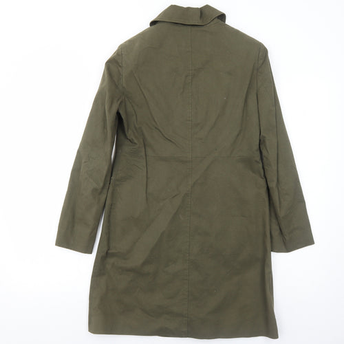 ASOS Womens Green Rain Coat Coat Size 6 Zip