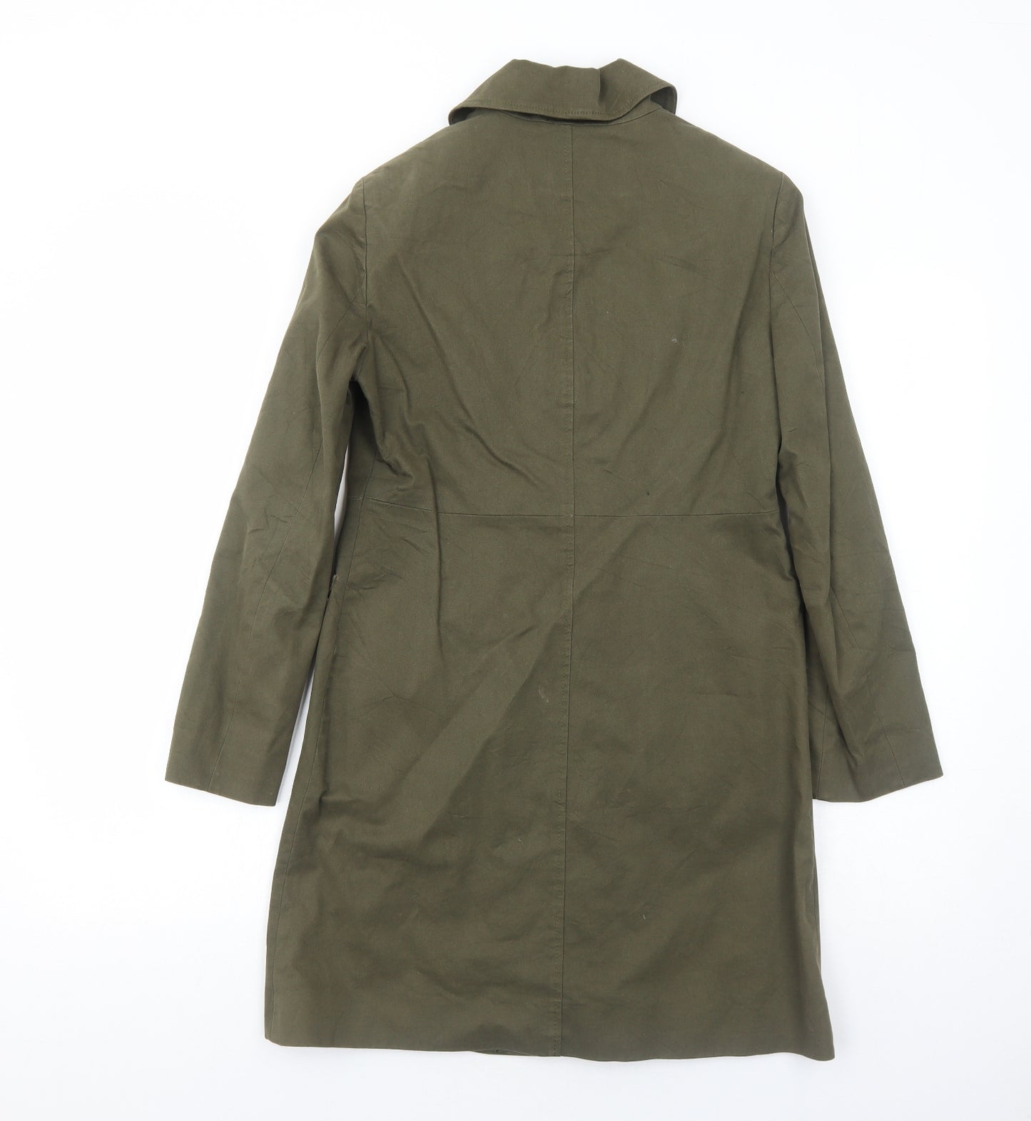 ASOS Womens Green Rain Coat Coat Size 6 Zip