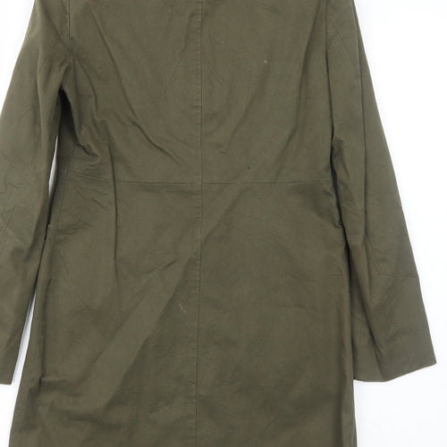 ASOS Womens Green Rain Coat Coat Size 6 Zip