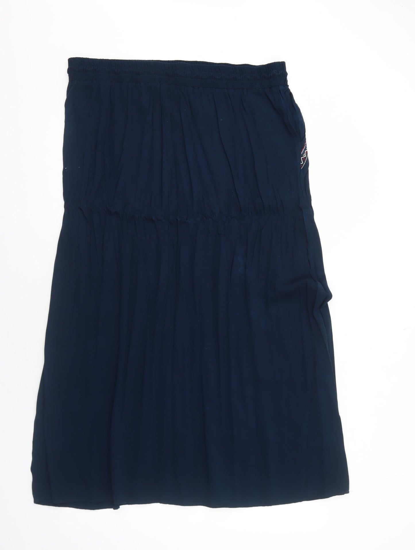 LC Waikiki Womens Blue Viscose Peasant Skirt Size 20 Drawstring