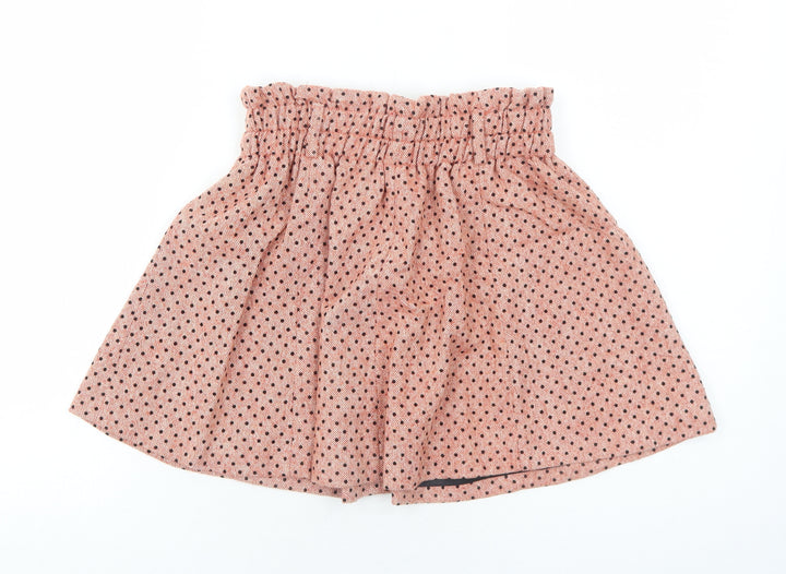 Lily.J London Womens Pink Polka Dot Viscose Skater Skirt One Size