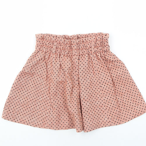 Lily.J London Womens Pink Polka Dot Viscose Skater Skirt One Size