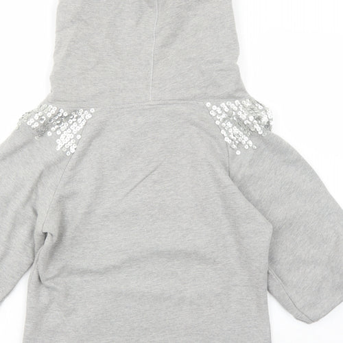 Tennis Womens Grey Cotton Pullover Hoodie Size M Pullover