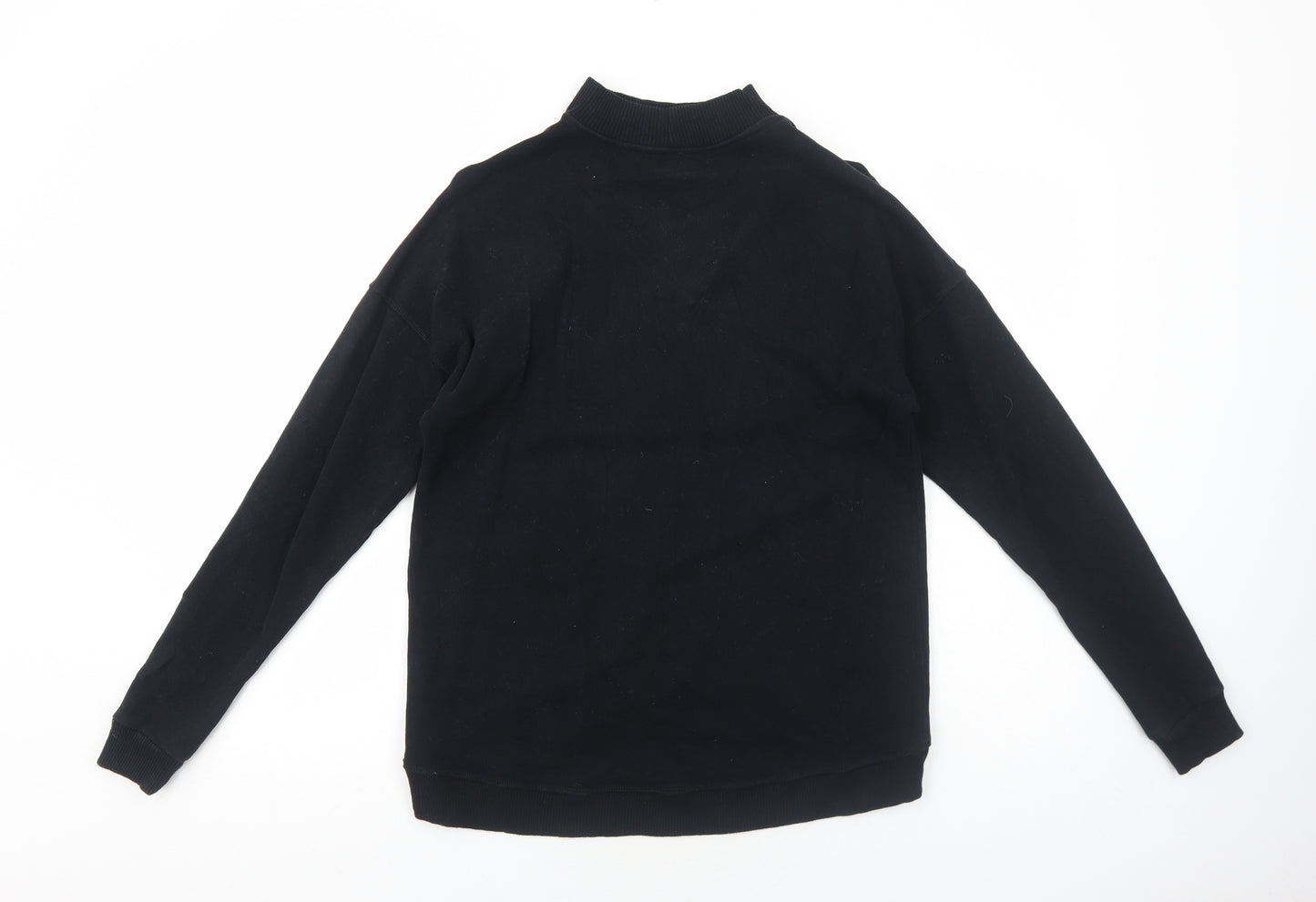 River Island Womens Black Round Neck Cotton Pullover Jumper Size S
