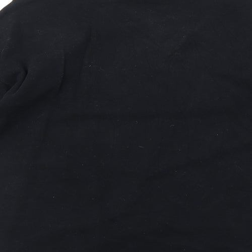 River Island Womens Black Round Neck Cotton Pullover Jumper Size S