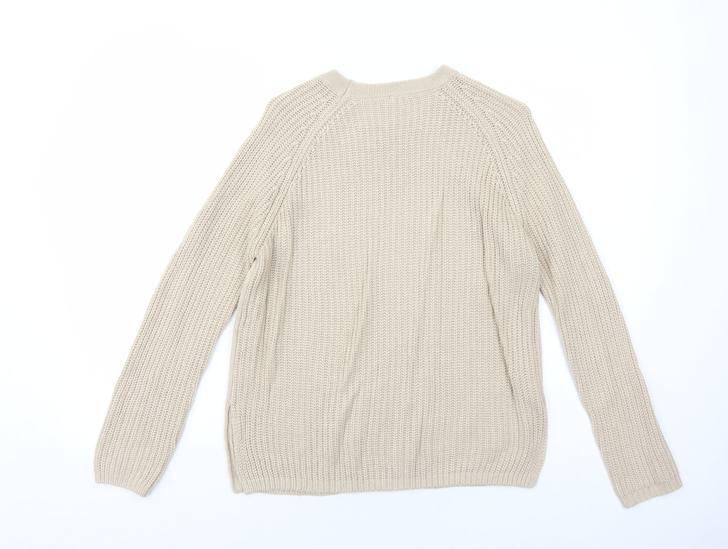 ASOS Womens Beige Round Neck Acrylic Pullover Jumper Size 8