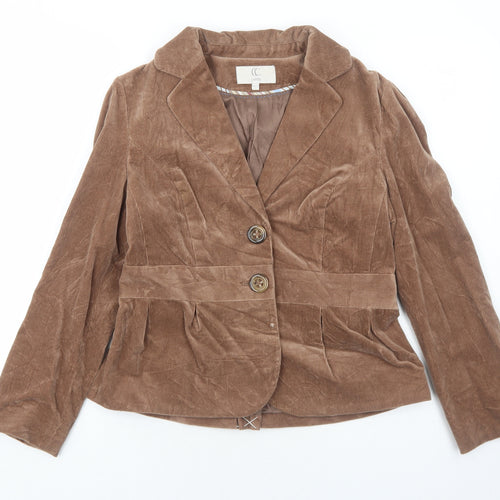 CC Womens Brown Jacket Size 10 Button