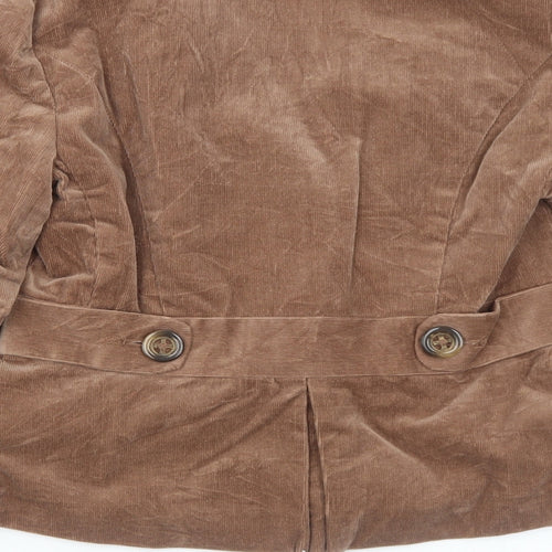 CC Womens Brown Jacket Size 10 Button