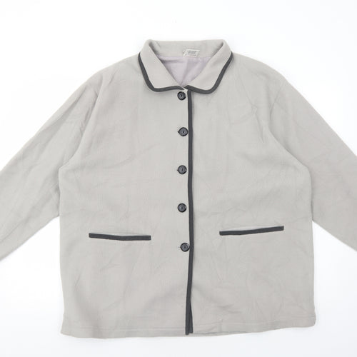Preworn Womens Grey Jacket Size L Button