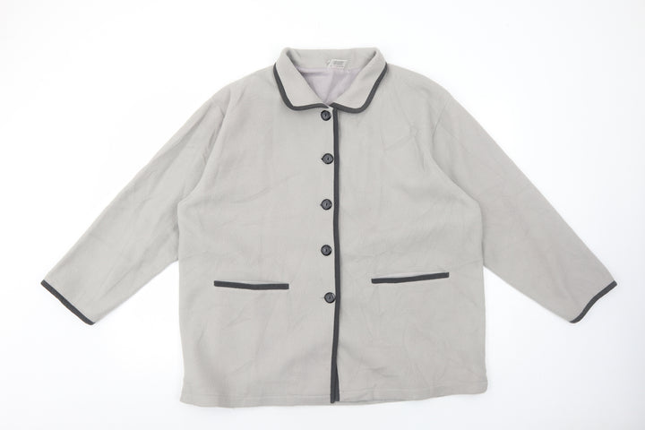 Preworn Womens Grey Jacket Size L Button