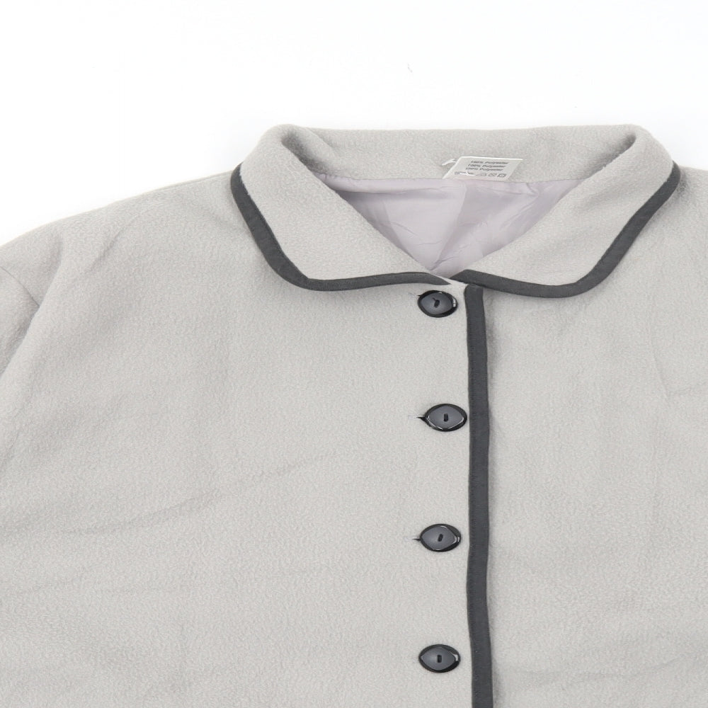 Preworn Womens Grey Jacket Size L Button