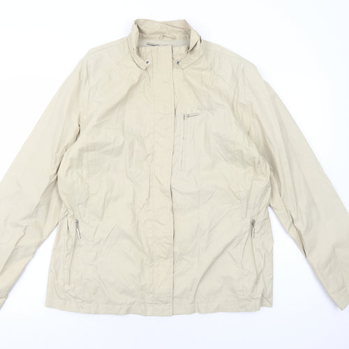 Maine Womens Beige Windbreaker Coat Size 16 Zip