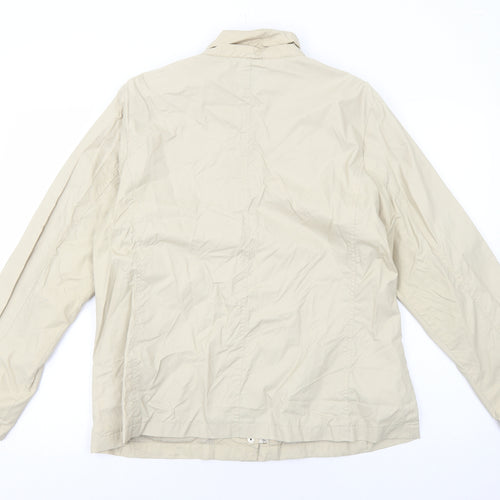Maine Womens Beige Windbreaker Coat Size 16 Zip