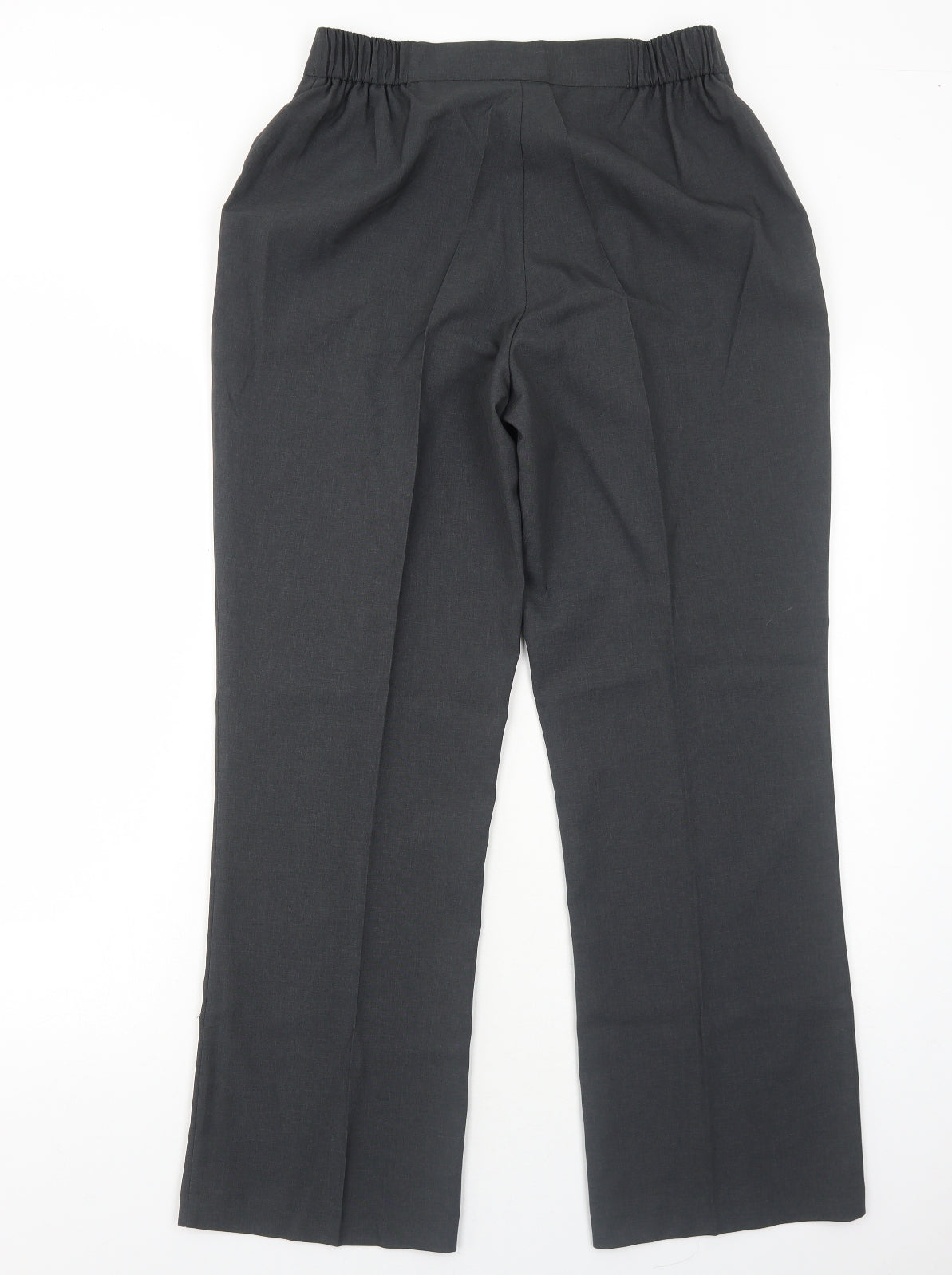 Damart Womens Grey Polyester Trousers Size 14 Regular Zip