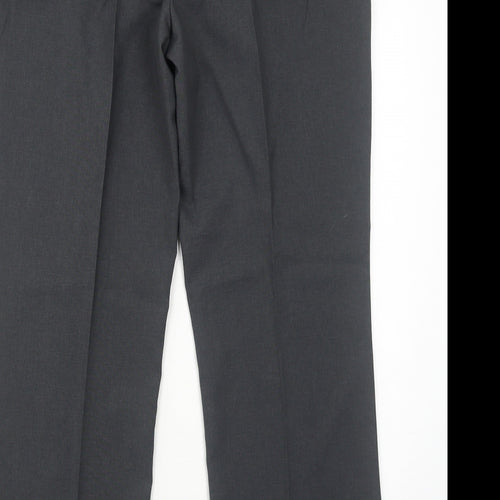 Damart Womens Grey Polyester Trousers Size 14 Regular Zip