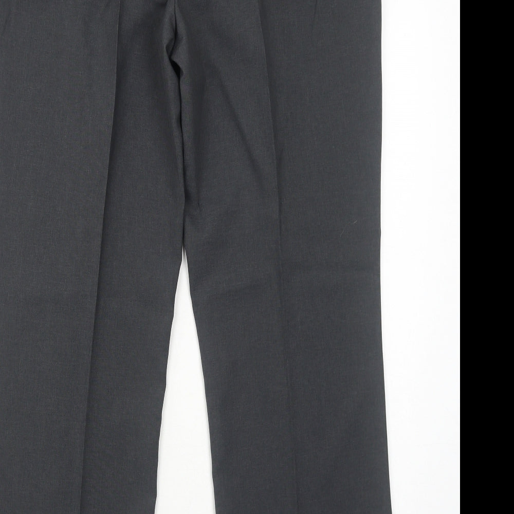 Damart Womens Grey Polyester Trousers Size 14 Regular Zip