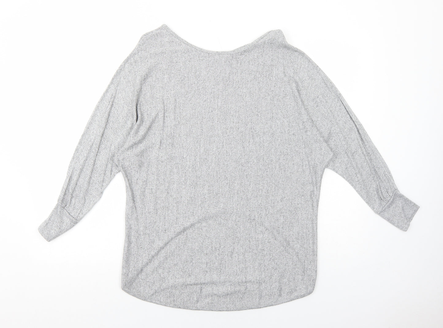 Izabel London Womens Grey Viscose Basic Blouse Size 10 Round Neck