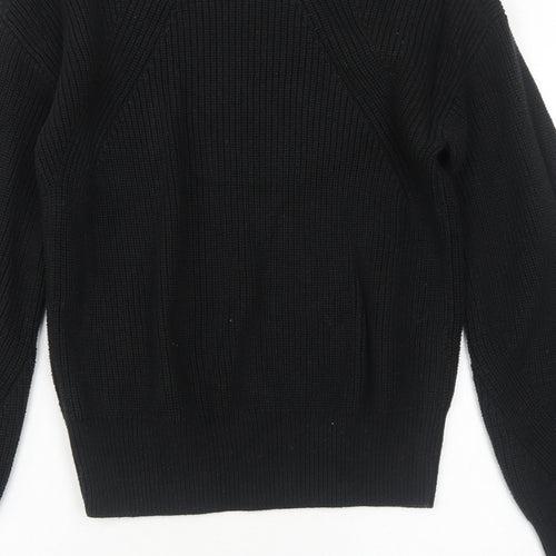 Gap Womens Black Boat Neck Cotton Pullover Jumper Size M