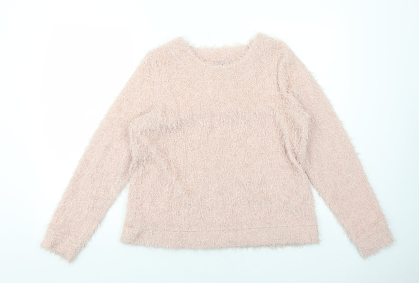NEXT Womens Pink Boat Neck Polyester Pullover Jumper Size 14