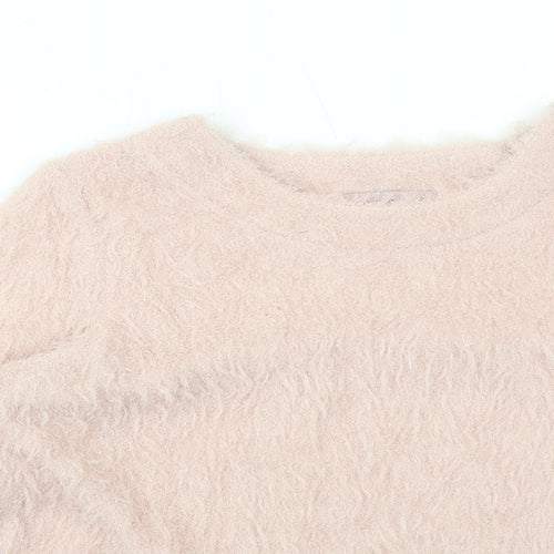 NEXT Womens Pink Boat Neck Polyester Pullover Jumper Size 14