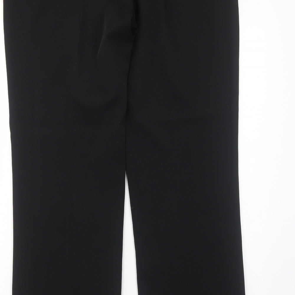South Womens Black Polyester Trousers Size 16 Regular Zip