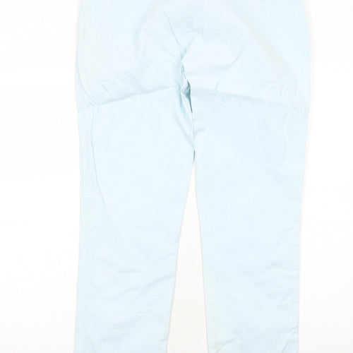 Gap Womens Blue Cotton Trousers Size 10 Regular Zip