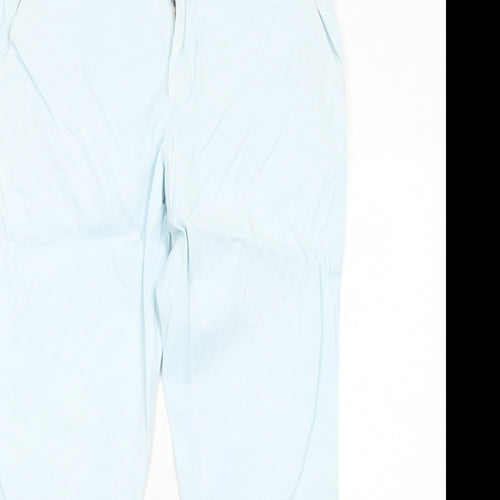 Gap Womens Blue Cotton Trousers Size 10 Regular Zip