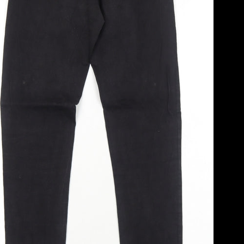 Texmart Womens Black Cotton Jegging Jeans Size 14 Regular Zip