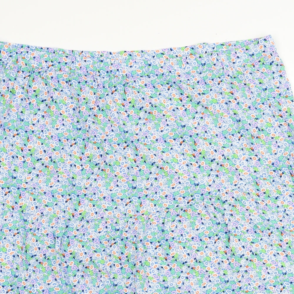 Marks and Spencer Womens Multicoloured Floral Viscose Swing Skirt Size 24